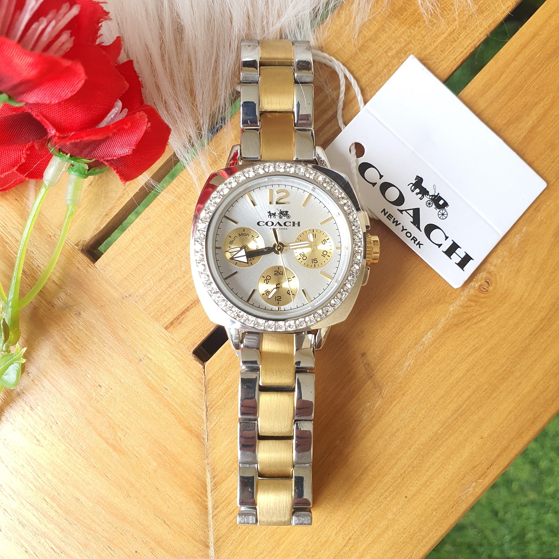 Coach watch hotsell two tone