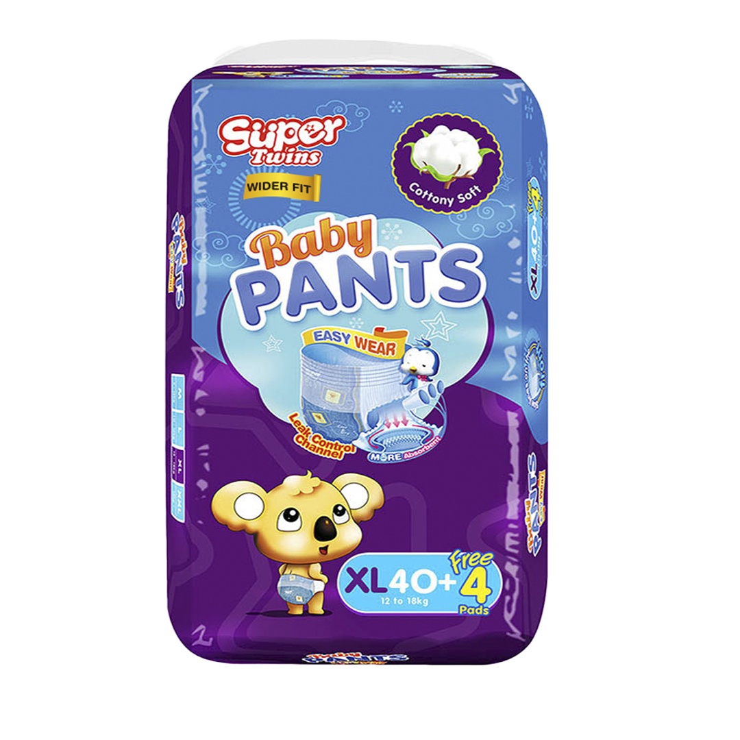 Super Twins Baby Diaper Pants XL 40's