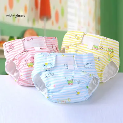 Baby Infant Reusable Washable Cloth Diaper Kids Nappy Cover Adjustable Diapers (3)