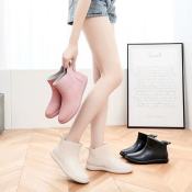 Cute Korean Waterproof Rain Boots for Women, Non-slip Rubber Shoes