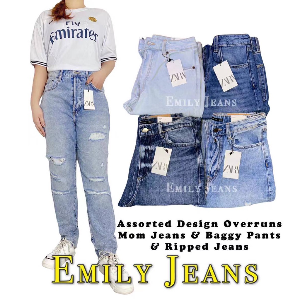 EMILY Mom Jeans Baggy Pants \u0026 Ripped 