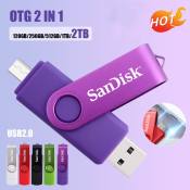 SanDisk OTG Flash Drive - 2TB/1TB - Type C Adapter