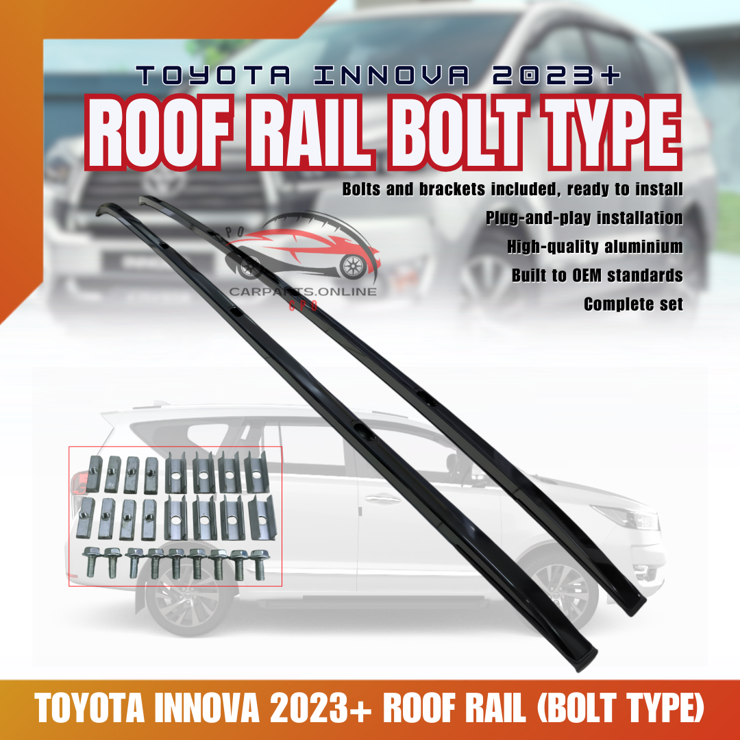 CPO TOYOTA INNOVA 2023+ ROOF RAIL (BOLT TYPE) (11614) Presyo 7,927 Piso*Libreng Shipping