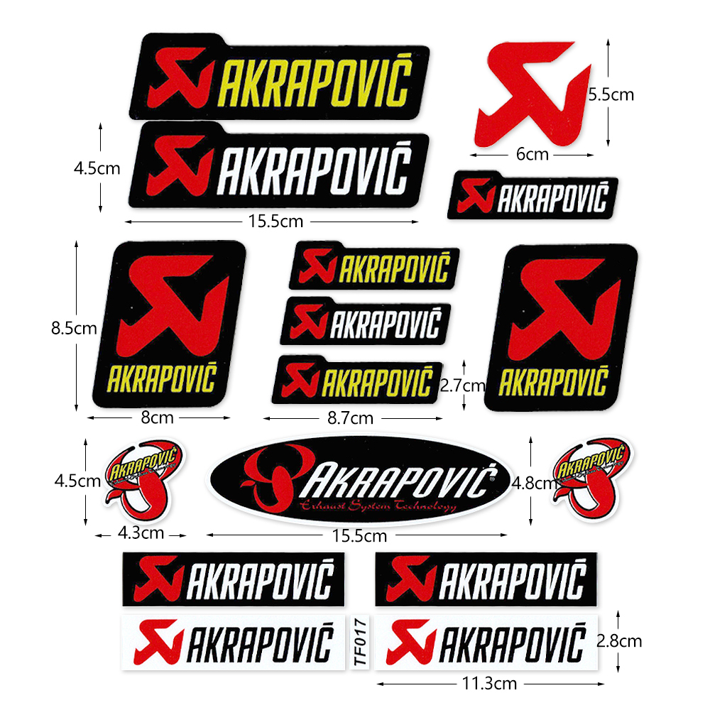 Planche autocollants AKRAPOVIC