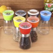 SKW Glass Salt Pepper Mill Grinder Spice Grinding Bottle