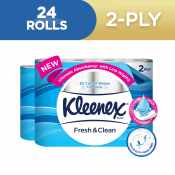 Kleenex Fresh and Clean Bathroom Tissue - 24 Rolls