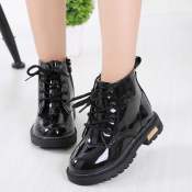 Korean Kids' Martin Boots - High Quality Leather Short Shoes