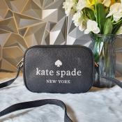 Kate Spade Black Pebble Leather Mini Camera Sling Bag