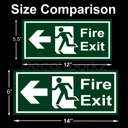 Reflective Fire Exit Emergency Sign Reflectorized Sign in 3mm sintra Honeycomb vinyl Sticker