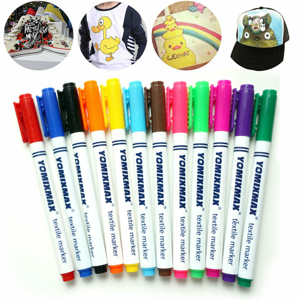 Fabric Markers Permanent Pen Set For Paint Clothing T-Shirt Textile Shoes  Paint