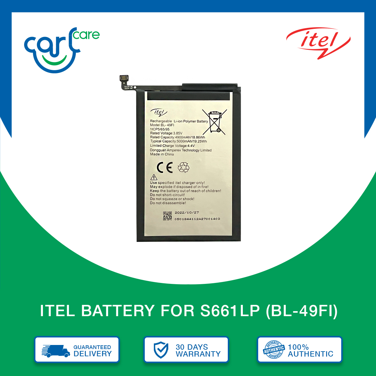 Original 4900mah Battery For Itel BL-49NI Mobile Phone