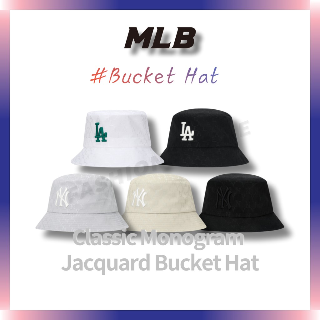 MLB Classic Monogram Jacquard Bucket Hat New York Yankees