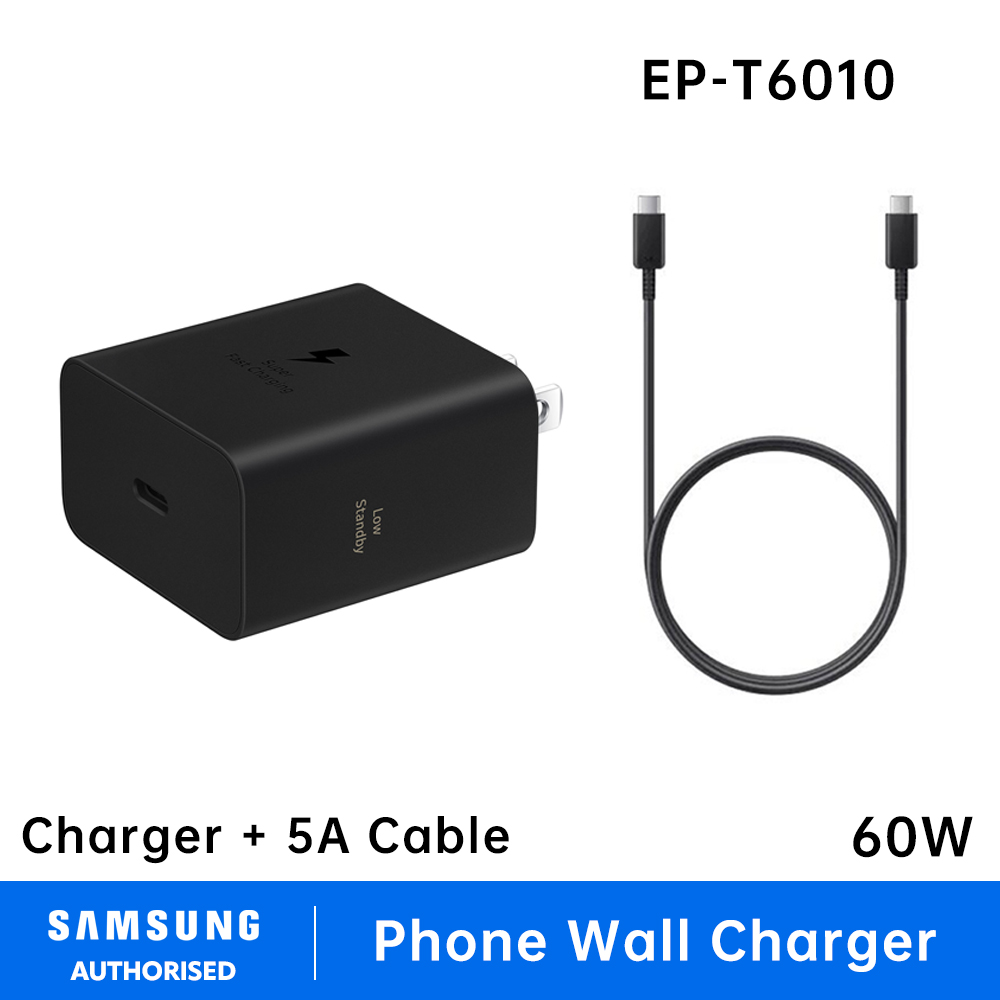 Samsung 60W PD Power Adapter Super Fast Usb-C Charger For Samsung devices EP-T6010