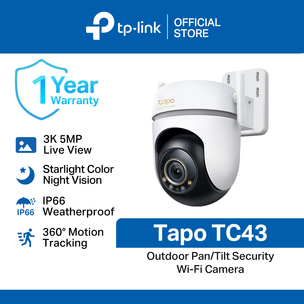 TP-Link Official Store / Tapo TC43 / 3K 5MP Outdoor Pan/Tilt AI Home WiFi IP Security Cctv Sale Camera Connect to Cellphone with Mic and Speaker - Philippines
