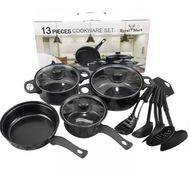 Non-Stick Cookware Set with Kitchen Tools - Brand Name
