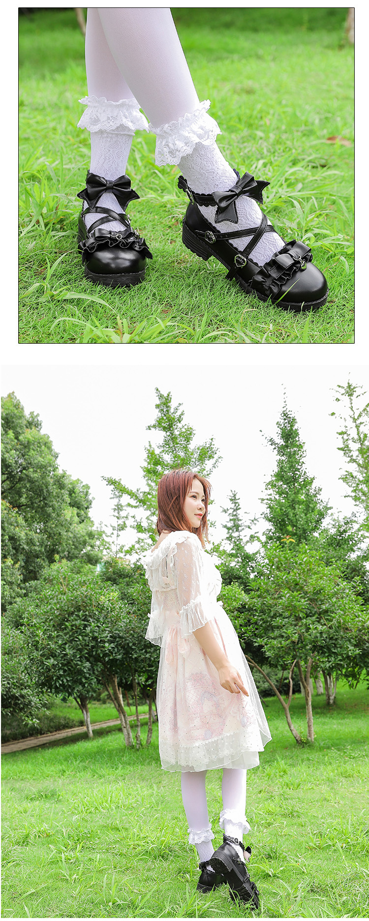 Mei Lulu Lolita Giày Lolita Đen Giày Nữ Anh Phiên Bản Hàn Quốc Dễ Phối Vào Mùa Thu Phong Cách Nhật Bản JK Giày Múa 12