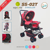 Apruva SS-02T 3-Way Reversible Stroller Red for baby