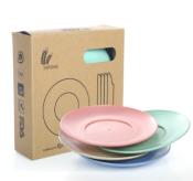 Eco-Friendly Wheat Straw Dinner Plates - Set of 6