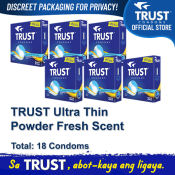 Trust Condoms Ultra Thin, Powder Fresh Scent, Pack of 6