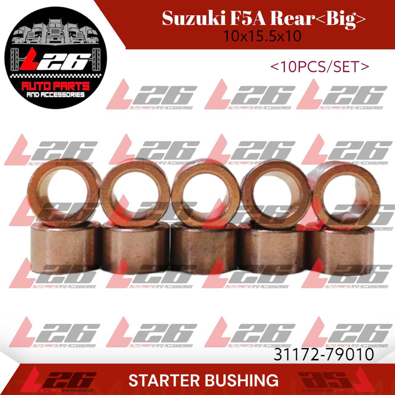 10PCS/SET Suzuki K6A STARTER BUSHING REAR 16x12x9.5mm 31172-677D01