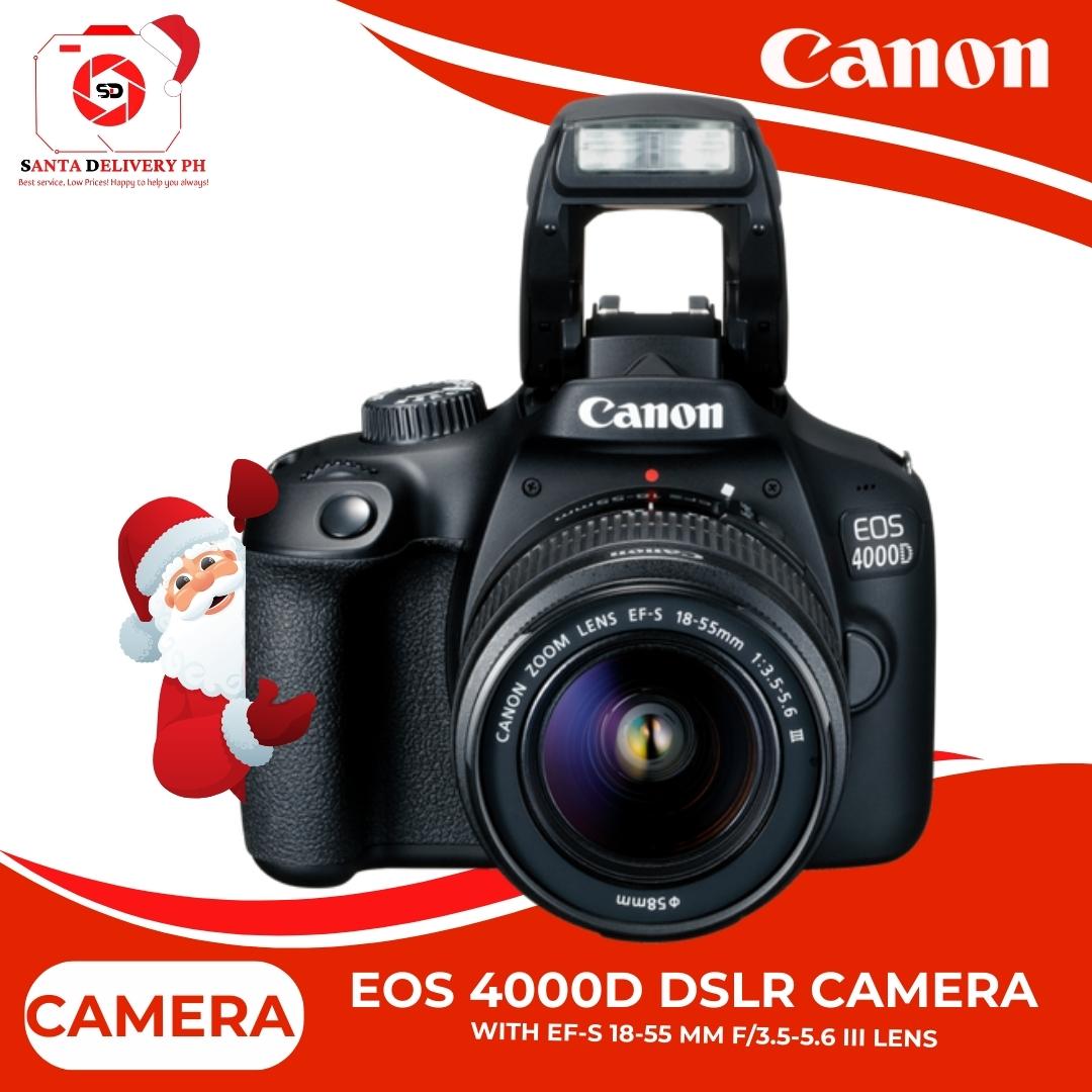 Canon EOS 4000D DSLR Camera with EF-S 18-55 mm f/3.5-5.6 III Lens