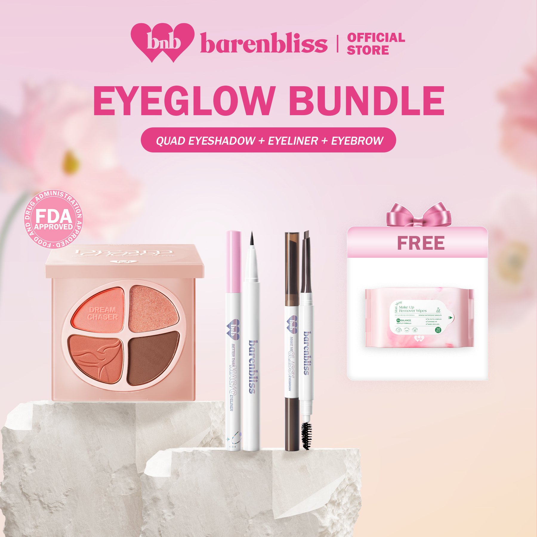 Discount on Barenbliss  shoes - SKU: Barenbliss Bnb Eye Glow Bundle | Dream Chaser Eyeshadow + Eyebrow + Eyeliner