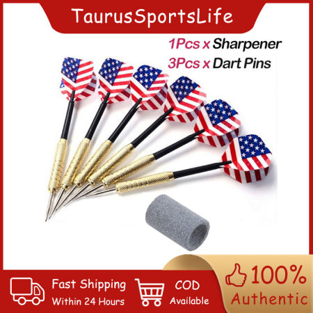 3Pcs National Flag Stainless Steel Darts with Sharpener