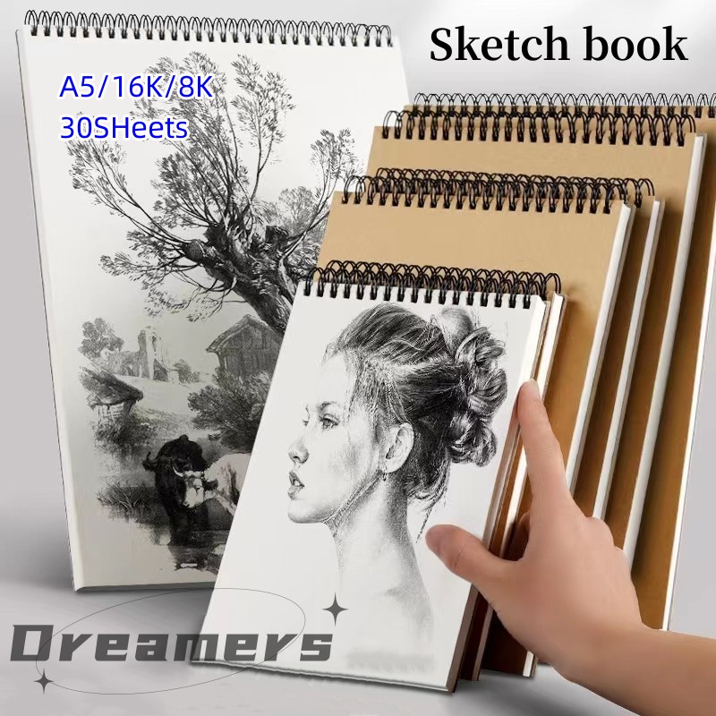 16k/32k Spiral Sketch Book Large Notebook(built in Drawing - Temu