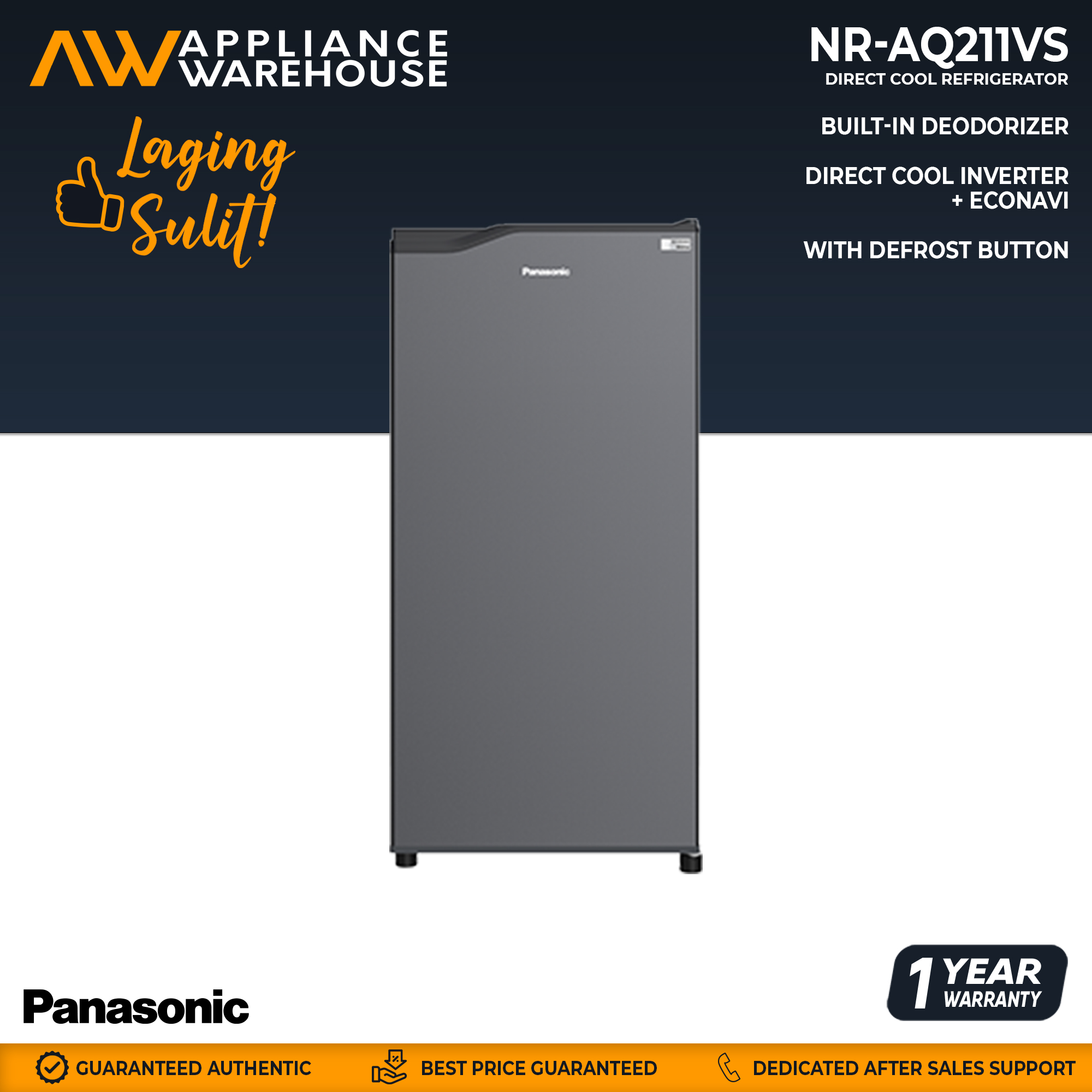 Panasonic 7.6 cu. ft. Inverter Refrigerator with Econavi Sensors