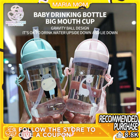 Baby Sippy Cup with Strap and Straw, 