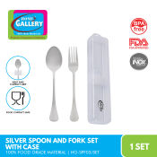 Home Gallery Stainless Steel Silver Cutlery Set with Case