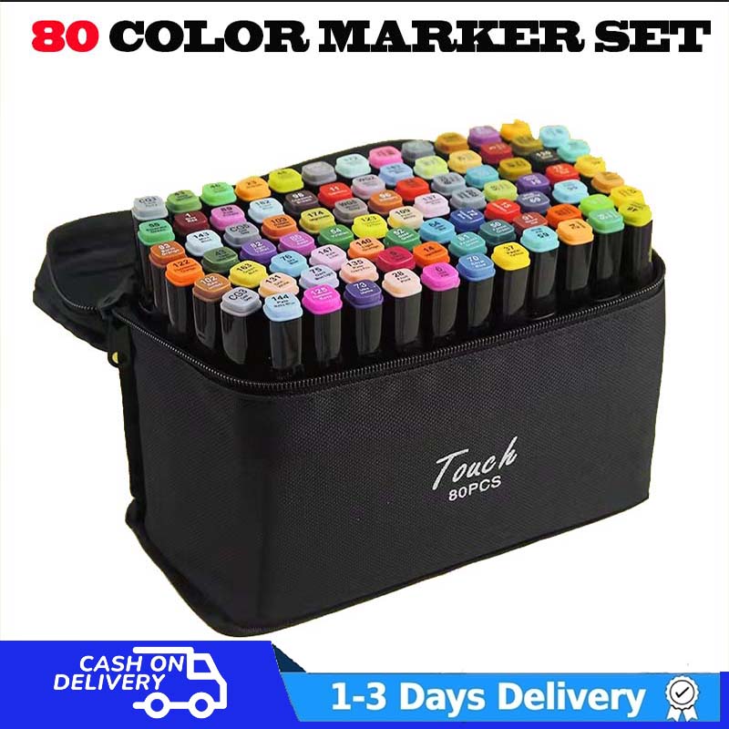 Ohuhu Alcohol Based Markers, Double Tipped Art Marker Set, 40 60