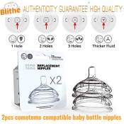 Comotomo Baby Bottle Nipple Replacements - Slow, Medium, Fast