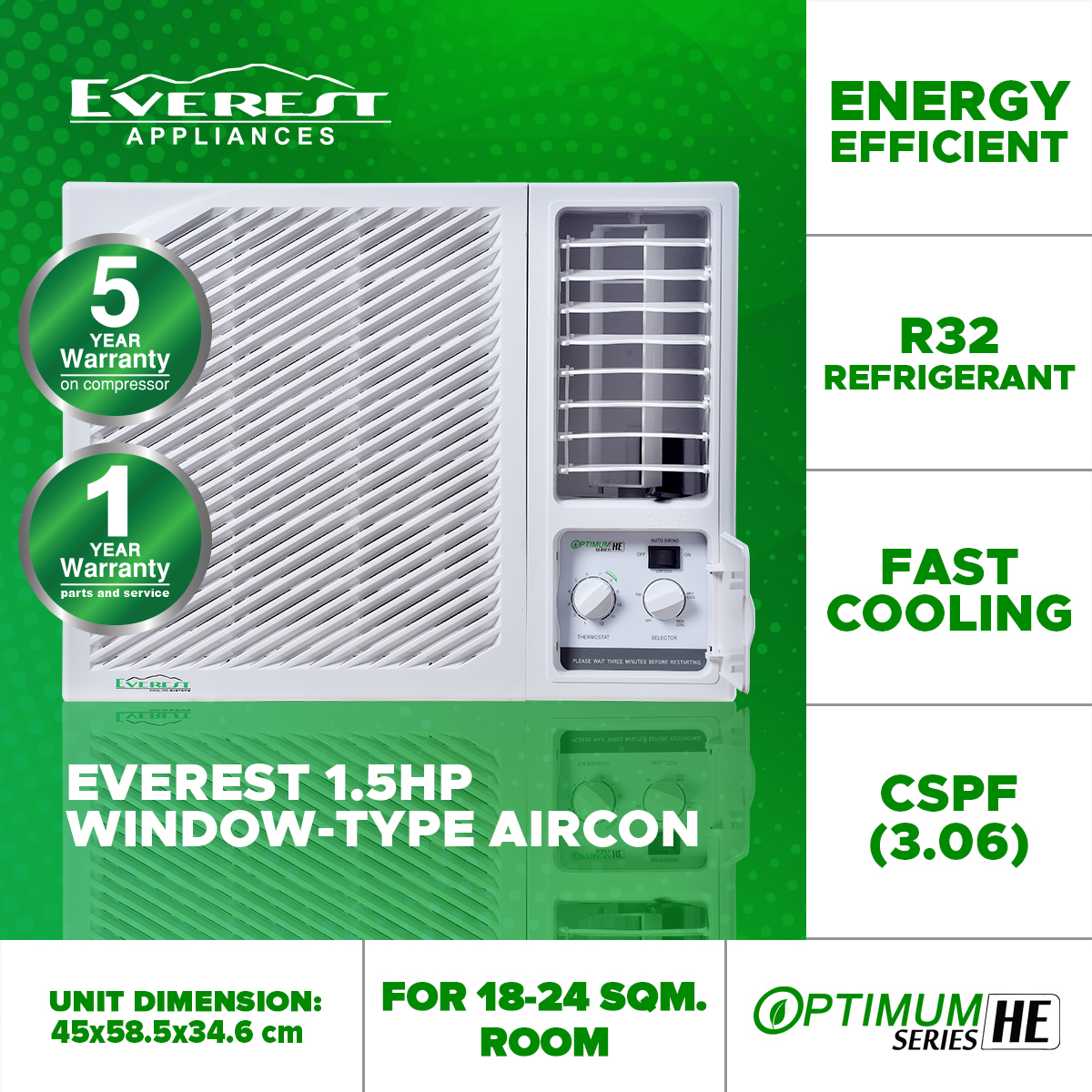 everest aircon not cooling