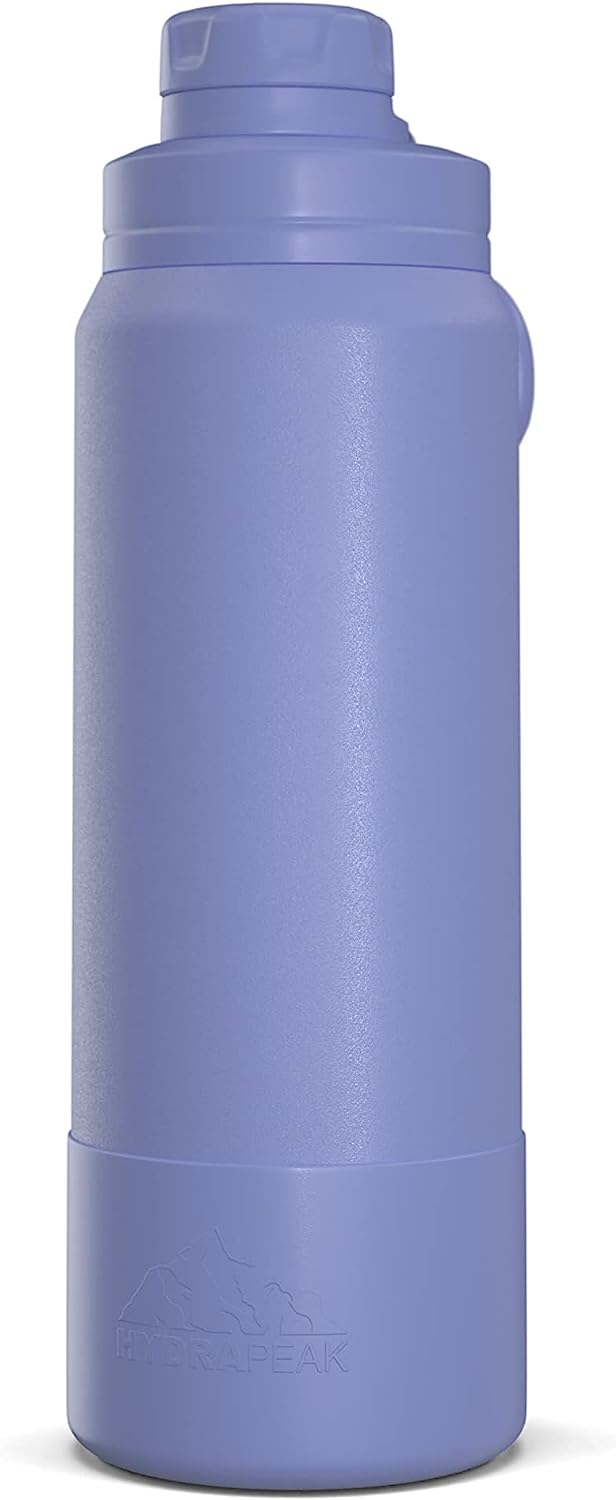 Adventure 67oz Insulated Water Bottle with Handle and Matching Rubber Boot-  Lavender