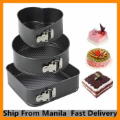 Nonstick 3 Piece Shapes Cake Mold Pan Set 24cm 26cm 28cm