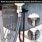 Multi-Functional Sink Wrench - Carbon Steel Repair Tool