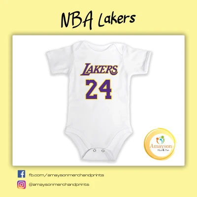 Amayson NBA Lakers basketball team jersey baby onesie (1)