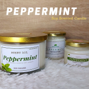 PEPPERMINT Premium Soy Wax Scented Candle - Best Seller