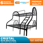 CRISTAL METAL BUNK BED FRAME - Affordahome Furniture