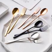 DXL Korean Style Stainless Steel 2-in-1 Spoon and Fork Set