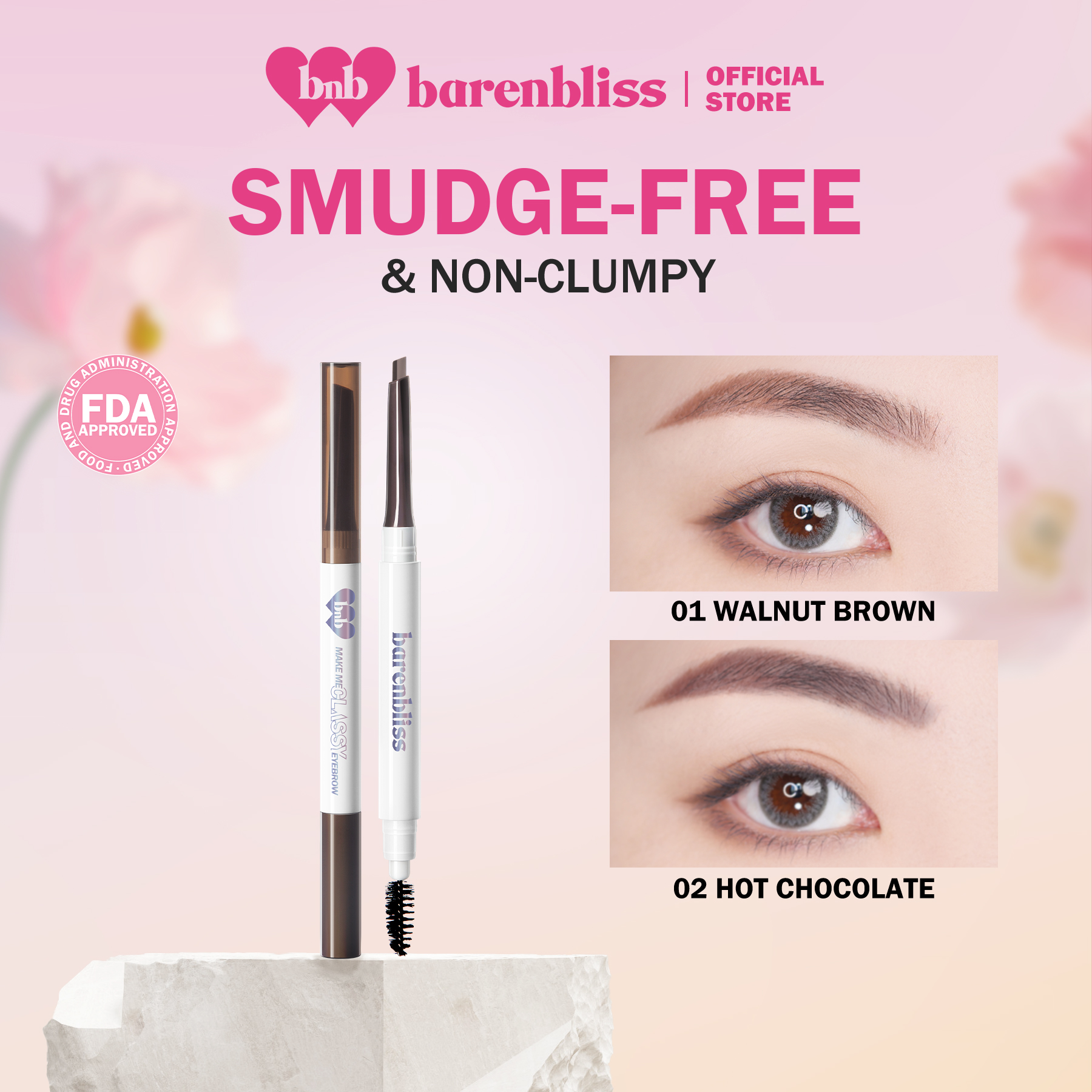 Discount on Barenbliss  shoes - SKU: Barenbliss Bnb Make Me Classy Eyebrow Pencil | Diamond Shape | Long Lasting Neutral Color | Built In