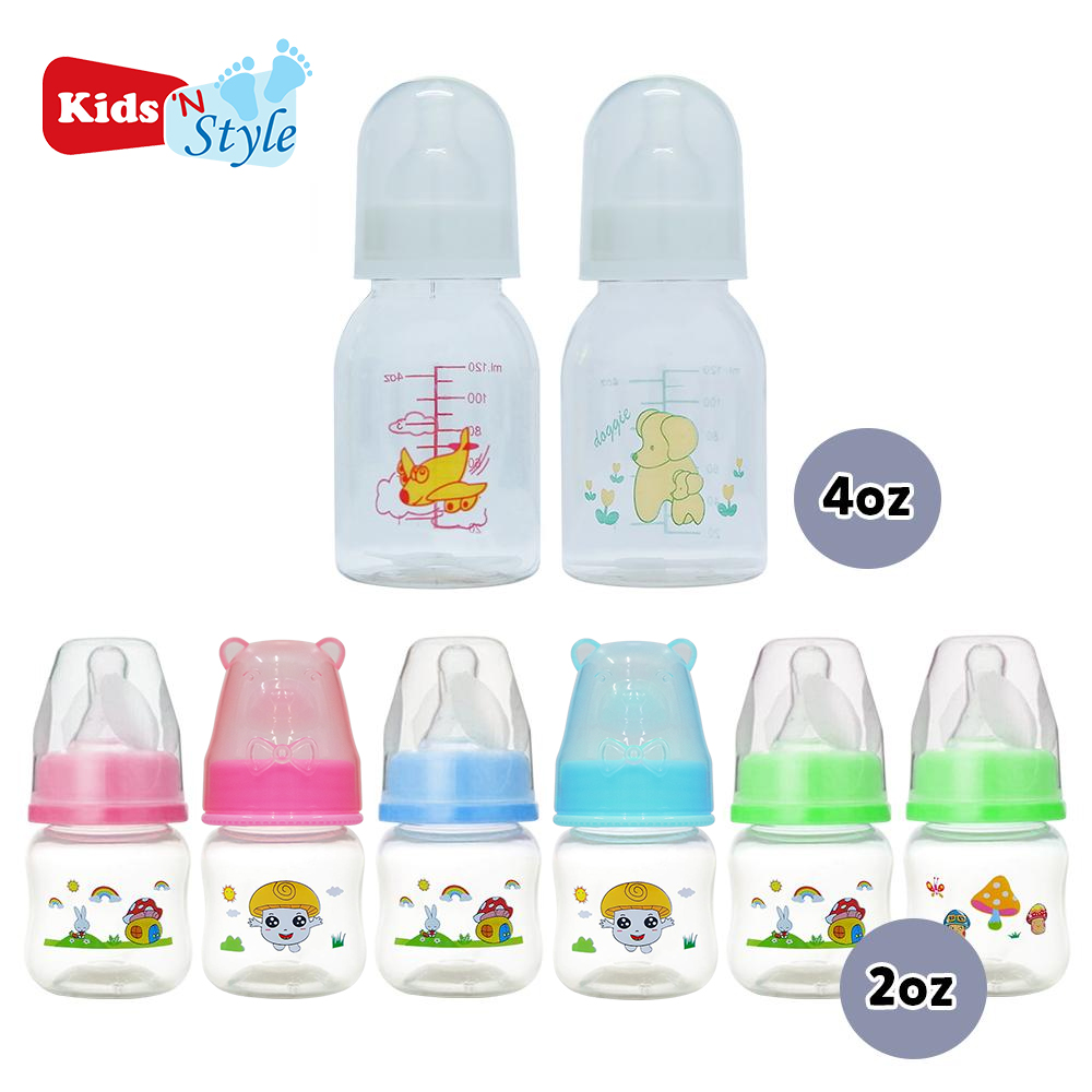 BPA Free Baby Bottles with Slow Flow Nipple, 2-4oz