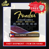 Fender Acoustic Guitar Strings | Full Set | Light | High Quality