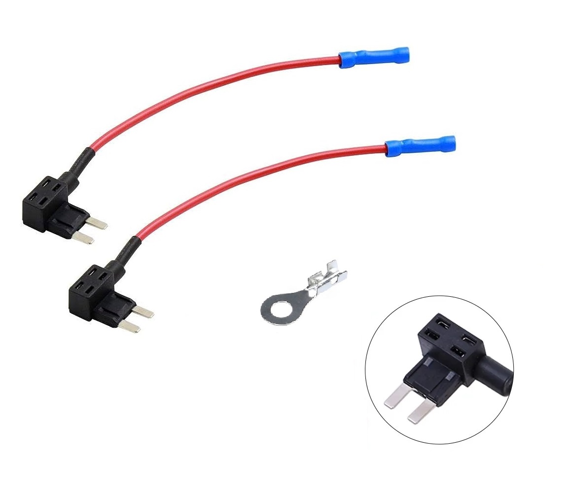 Automotive Mini Fuse Tap Set with M6 Ring Terminal Circuit Adapter