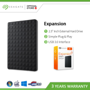 Seagate 1TB/2TB Portable External Hard Drive for Mac/Windows