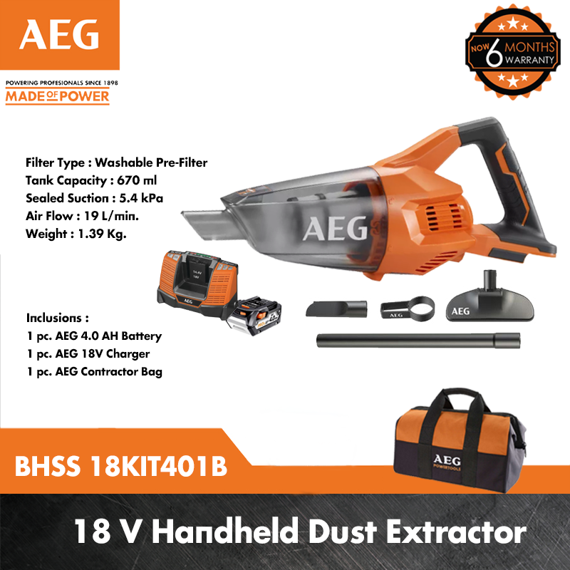 Aeg 18v Brushless Handheld Dust Extractor