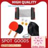 Table Tennis Net Racket Ping Pong Ball Retractable Table Tennis Net Ping Pong Training Set with net