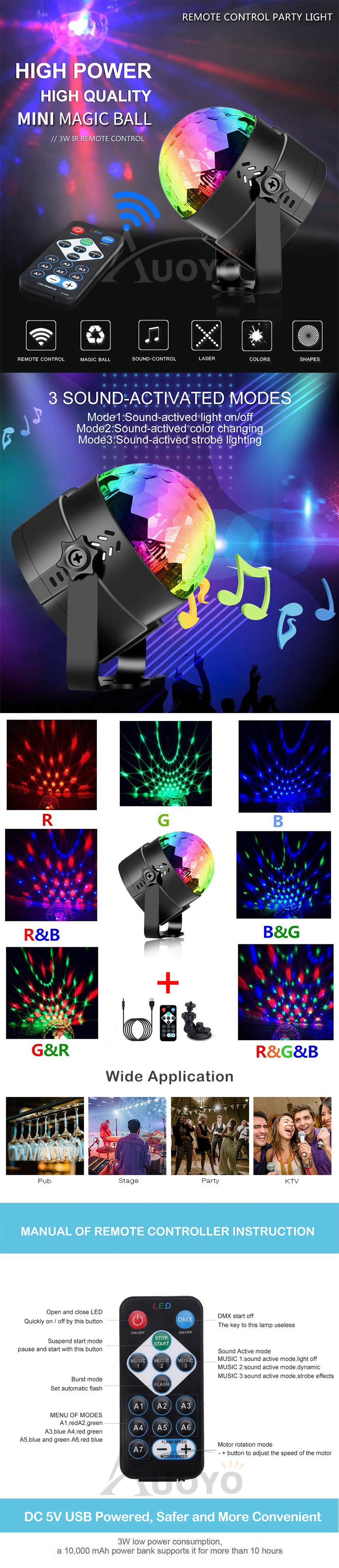vrede Næsten mindre Auoyo Disco Lights Party Laser Dancing Light Christmas Led Light Rotating  Bulb Moving Head Music Activated DJ Lights for Room Wedding Bar Birthday  Gift Christmas Decoration Party Light | Lazada PH