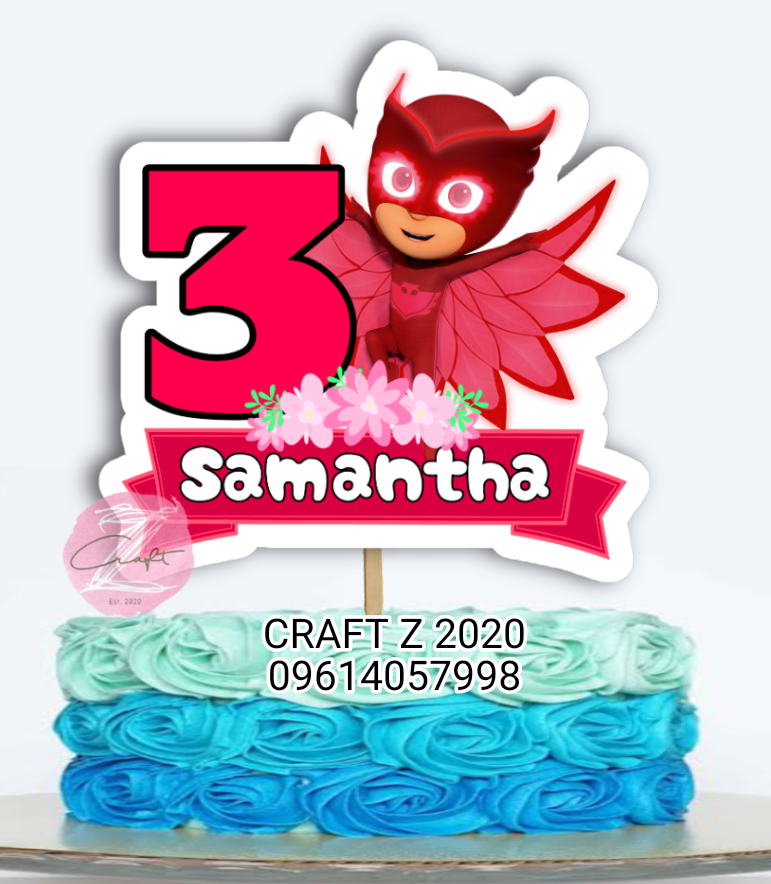 WS Cake with Free Authentic PJ Masks Toy - White Spatula